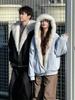 Unisex American-Style Hooded Plush Snow Eagle Cotton Jacket: Winter Thick, Short, Warm, High-End Design.