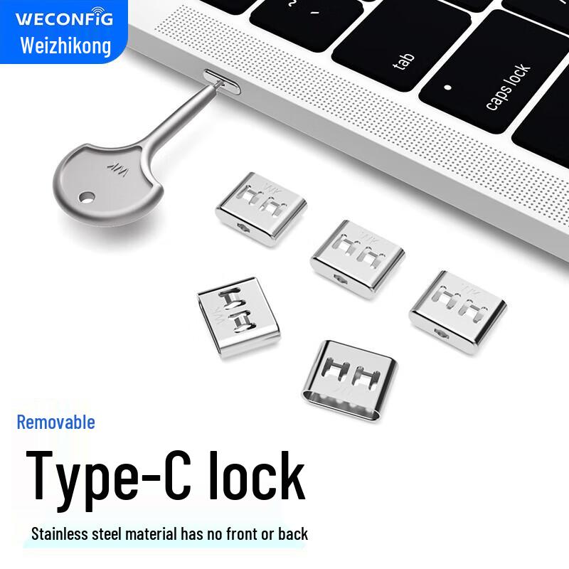 Type-C USB Port Security Lock & Blocker Kit (100 Pcs)