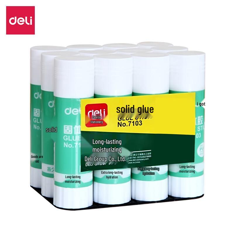 Deli 36g PVA Solid Glue Stick, 12-Pack