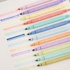 12pcs Double Color Highlighter Pen Set Dual-side Bold Fine Tip Fluorescent Marker Liner Drawing Pens Office School Art A6797