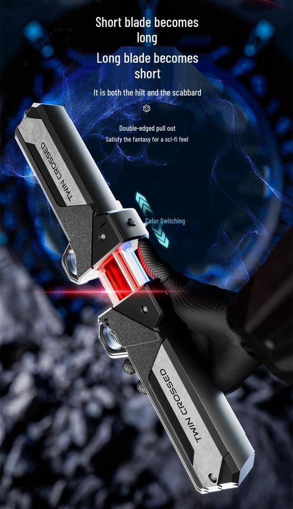 Glow-in-the-Dark Double-Bladed Light Saber for Kids – Cool 2-in-1 Flashing Laser Sword
