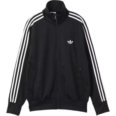 adidas Originals Firebird Adicolor Sportovní řada Pruhovaná Stojáček Jednoduchý Zip Pletená Volná Bunda s Dlouhým Rukávem Pánská Bunda KD8312