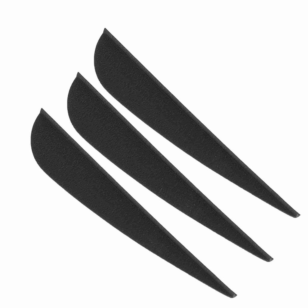 12 PCS 3 Inches Fletching Accessories for Archery Hunting Shooting(Black)