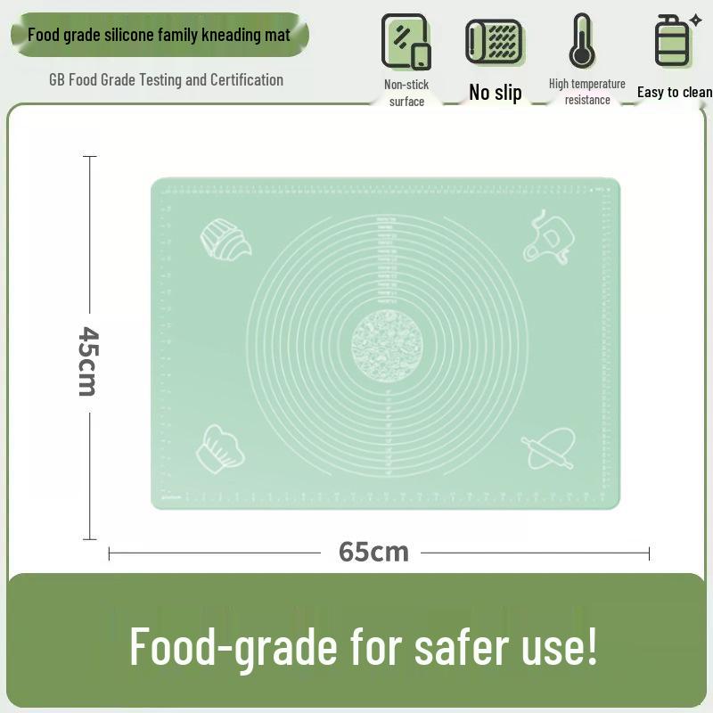 Silicone Non-Slip Dough Kneading and Rolling Mat – Large Food-Grade Kitchen Board for Dumpling Making