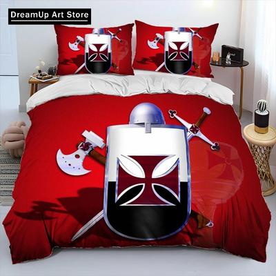 Cavalier Tempelier Kruisvaarders Beddengoed Set Dekbedovertrek Bed Set Quiltovertrek Kussensloop Eenpersoons Tweepersoons Queen King Maat Jongens Volwassenen