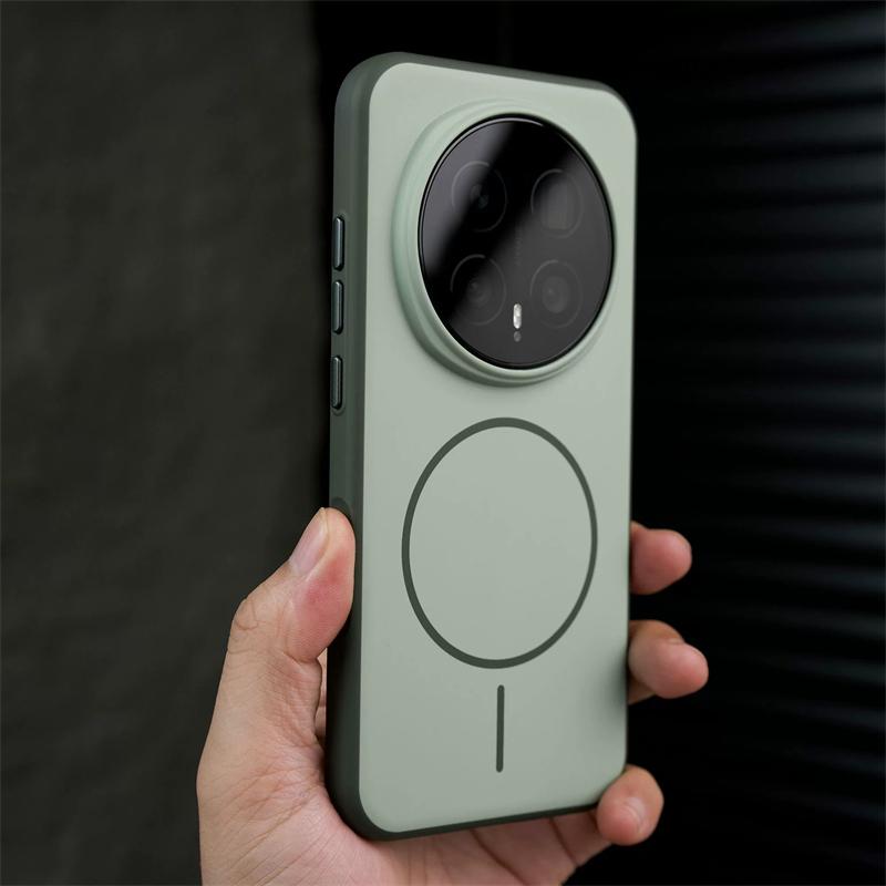 Magnetic Wireless Charging Cover For Honor Magic 8 Pro Case For MagSafe Hard Back Cover Fashion Color Blocking Skin Feel Bumper