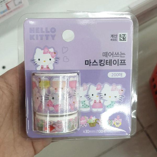 Hello Kitty Peel-off Masking Tape Purple 200Sheets