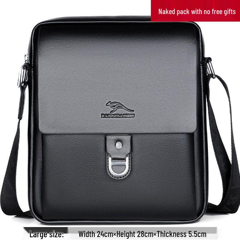 Men's Genuine Leather Crossbody Backpack - Casual & Business Trendy Bag