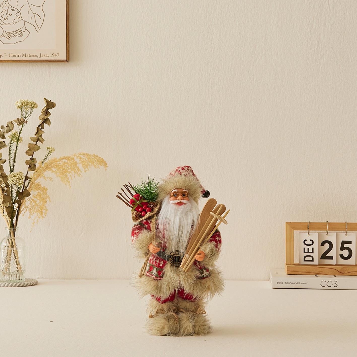 Santa Claus Standing Figurine - Christmas Ornament Decoration