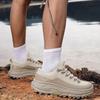 Casual Sneakers Men Anti-slip Low-top Comfortable Outdoor Hiking Shoes Men Lace-up Thick-soled Breathable Casual Shoes Men