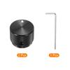uxcell 2pcs Aluminum Potentiometer Inner Diameter x Outer Diameter x Universal Volume and Tone Control Knobs for Guitar and Bass with Arrow Black
