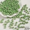 Handmade Cute Flower & Heart Green Ceramic Beads for DIY Jewelry