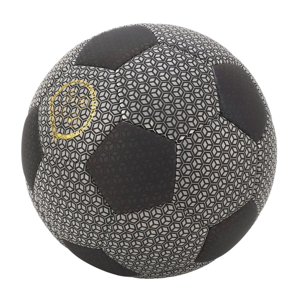 Luminous Glowing Football Holographic Reflective PU Machine Stitched Night Glowing Soccer Ball for Night Game
