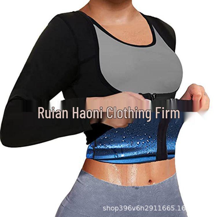 Damen Sport Schweißfördernde Taillenformer Weste - Bauchkontrolle & Push-Up Fitnessbekleidung