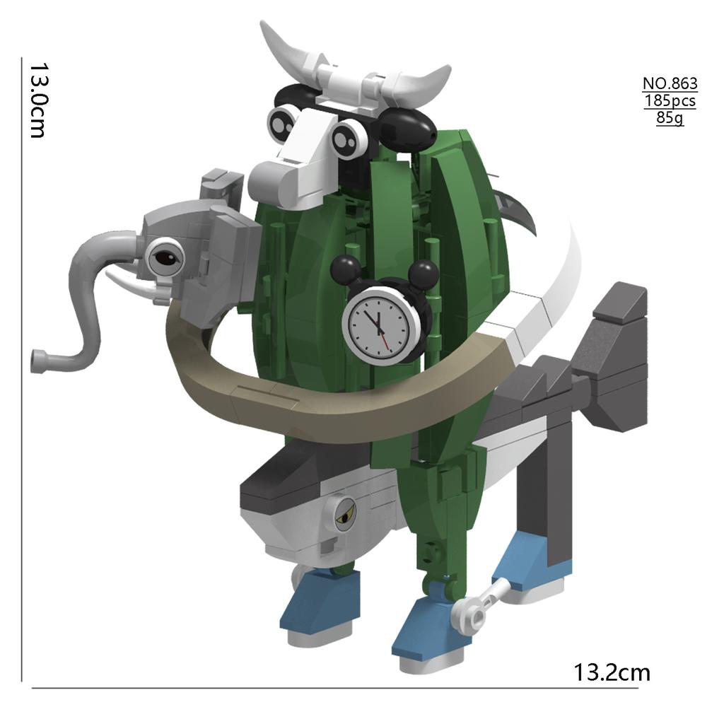 MOC Italienische Brainrot Bricks Tung Tung Sahur Figuren Tralalero Tralala Bausteine Spielzeug für Kinder Geburtstagsgeschenke