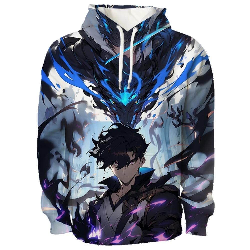 Anime Solo nivellement Sung Jin-woo hommes sweats à capuche unisexe Harajuku Streetwear haute qualité Solo nivellement