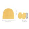 4 Set Baby Bonnet Cap Feature Foldable Edge with Mittens Cotton Fabric Gentle On Sensitive Skin Multiple Color Available