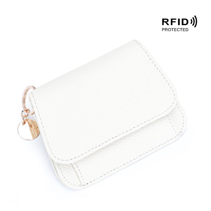 

Женский короткий кошелек из натуральной коровьей кожи с RFID-защитой, с множеством отделений для карт, отделением для монет и держателем для ID - японская и корейская мода
