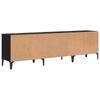 TV Cabinet with Drawers Black Oak Effect 150 x 30 x 45 cm