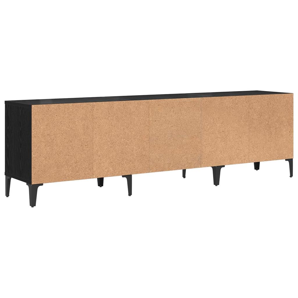 TV Cabinet with Drawers Black Oak Effect 150 x 30 x 45 cm