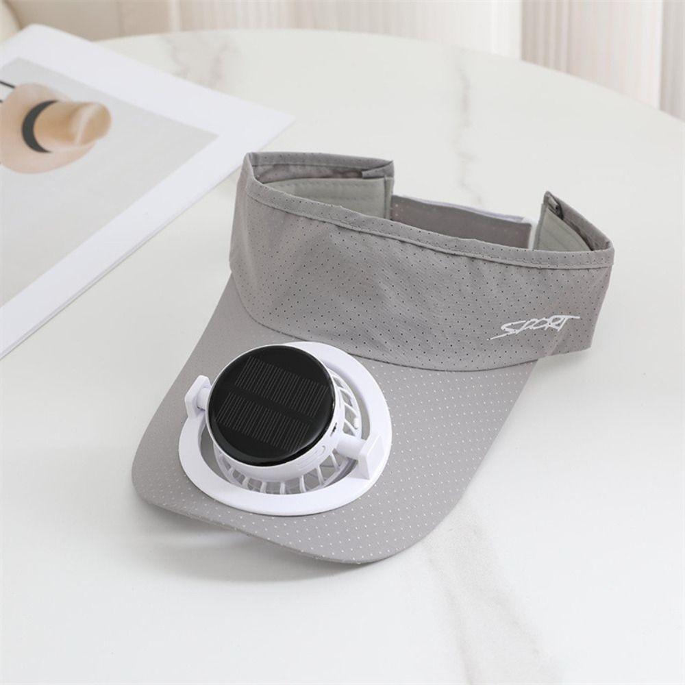 Elastic Solar Fan Hat Breathable Summer Fan Visor Cap Sunscreen Empty Top Hat Camping
