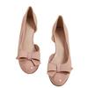 Fashion Stiletto Single Shoes Autumn New Round Toe Shallow Bow Slip-on Anti-Slip Wear-Resistant High Heels