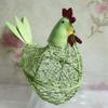 Wire Egg Basket Countertop Metal Storage Holder Hen Shape Farmhouse Decor Kitchen Fruit Vegetable Snack Organizer Collector