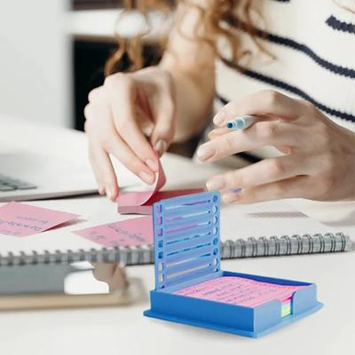Sticky Pads Organizer Pad Holder Sticky Note Organizer With Stencil Daily Planner To-Do List Holder For Students Teachers For