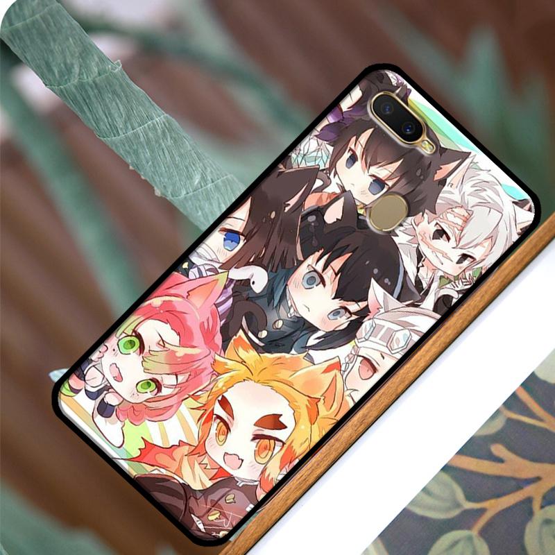 

Чехол с аниме «Demon Slayer Kimetsu No Yaiba» для OPPO A83 A91 A93 A1K A15 A3S A54 A74 A94 A5 A9 A31 A53 A52 A72 A53S, задняя крышка OPPO Reno5 Lite