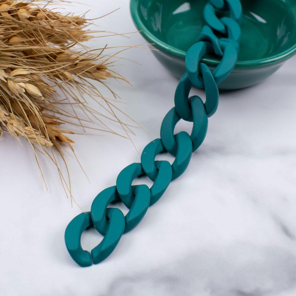 Acrylic Matte Hand-Feel Paint with Chain Insert Buckle and Jump Ring for DIY Jewelry and Phone Cases