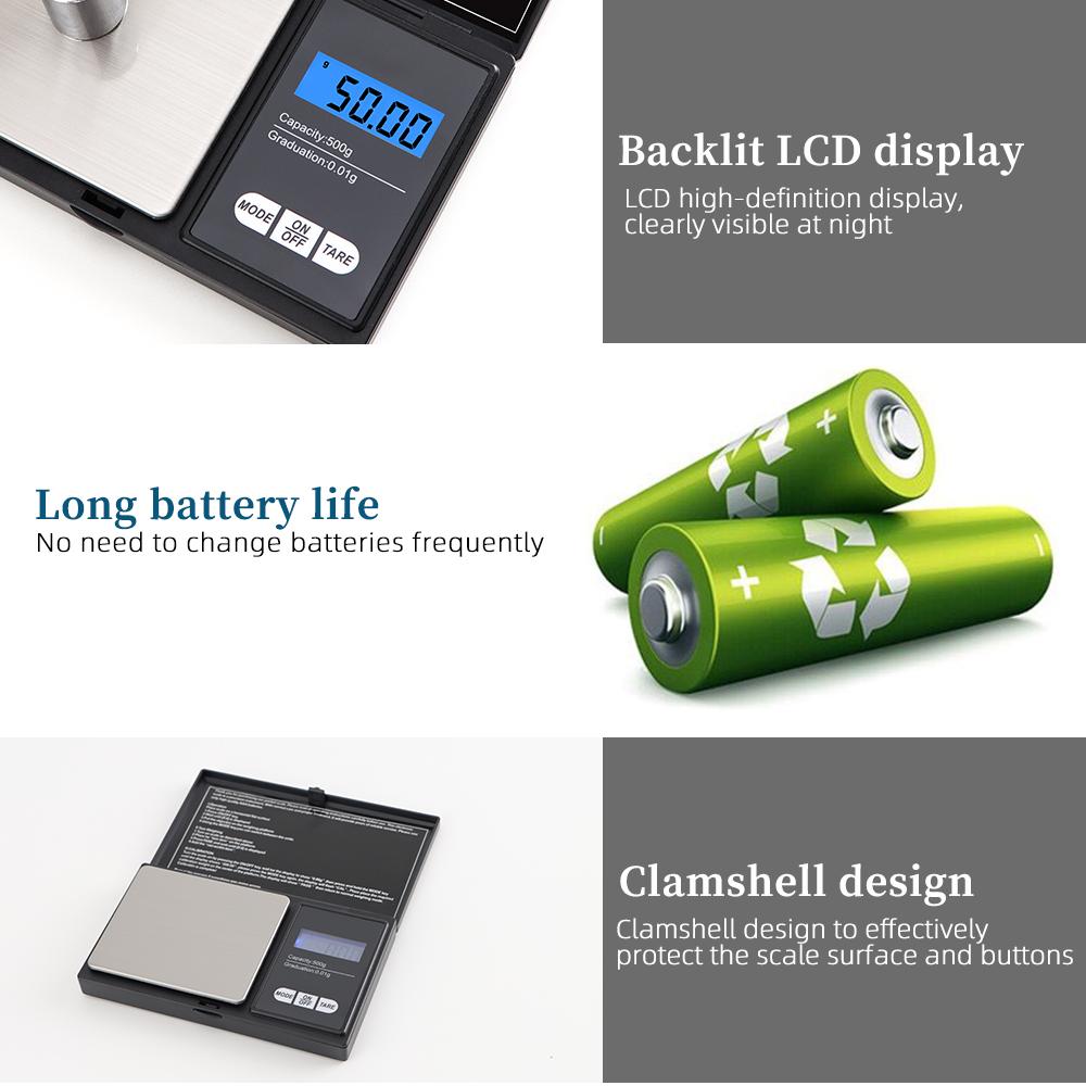 200gx 0.01g Mini Presicion Pocket Scale Electronic Digital Scale for Gold Jewelry Balance Gram Scales