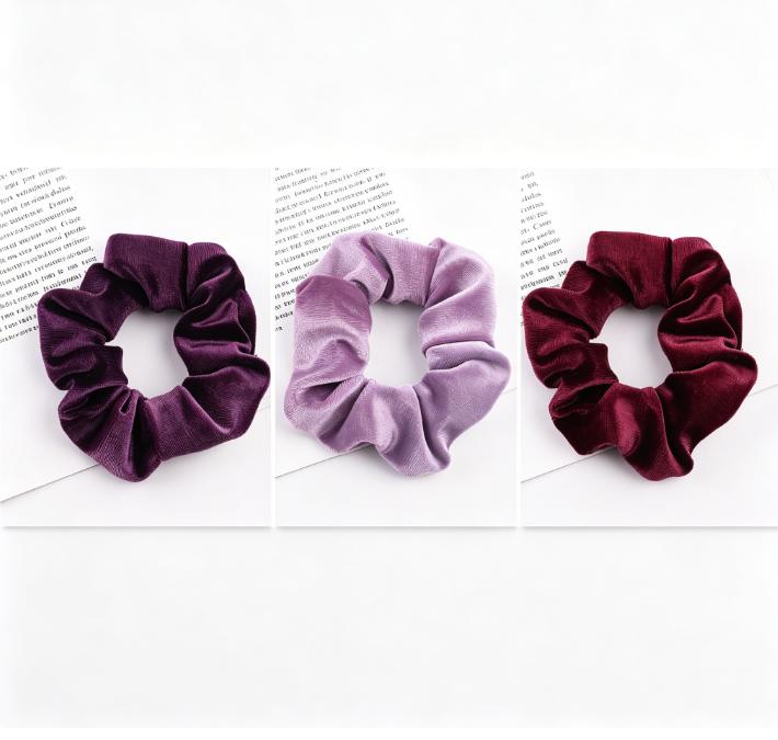 

Fashion Headband Made Of Gold Silk Velvet Hair Loop One Size фіолетовий