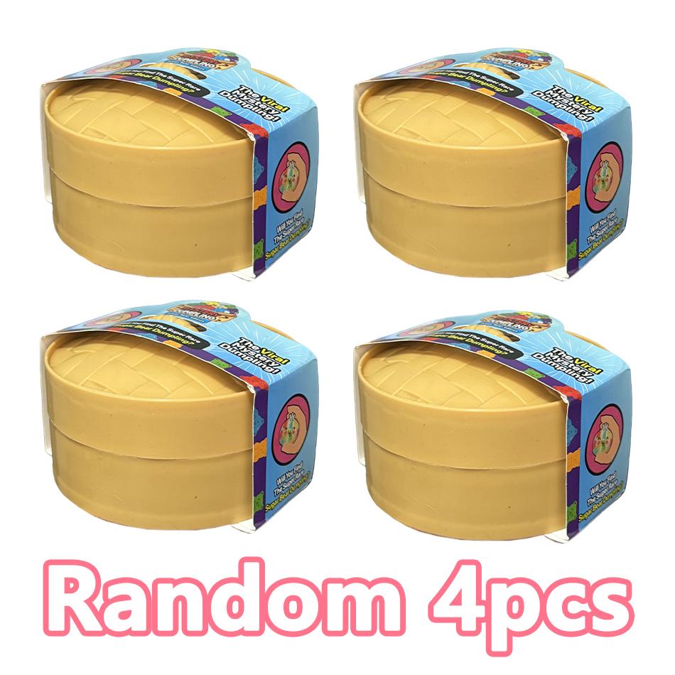 High Quality Realistic Giant Dumpling Squeeze Toy With Bamboo Steamer Soft Tpr Decompression Fidget Toy Funny Creative Gift