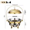 ZISIZ 4.5L Diamond Gold Round Electric Food Warmer