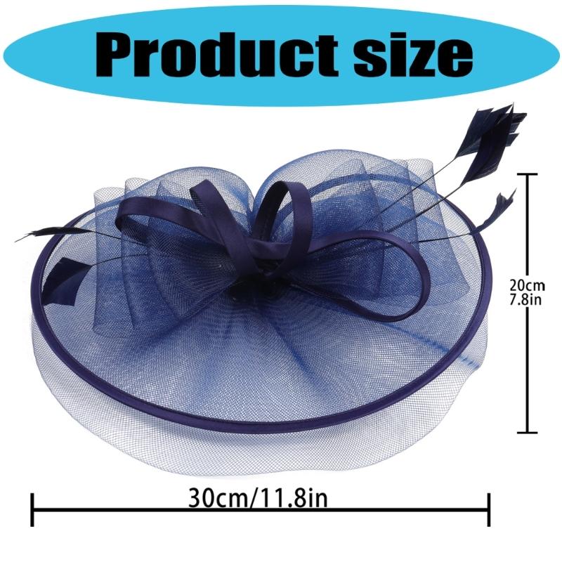Retros Feather Mesh Hair Clip Handmade Elegant Hair Accessory For Women Wedding Party Retros Style Lightweight Decoration