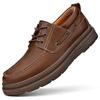 Elegant Men Social Casual Shoes Thick Bottom Loafers For Men Driving Moccasins Comfortable Lace Up Wedding Shoes Big Size 38-46
