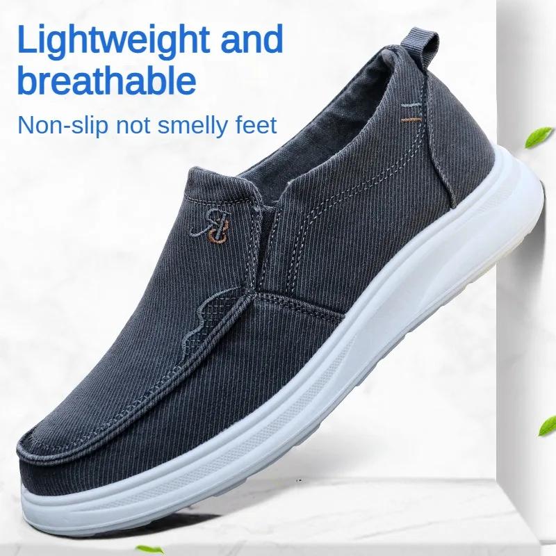 Canvas Spring New Leisure Sports Lightweight Single Shoes Old Beijing Cloth Shoes Anti slip Soft Sole Comfortable Shoes for Men