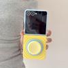 For Samsung Galaxy Z Flip 3 4 5 6 7 Case Magsafe Ripple Pattern Contrast Color Block Foldable Matte Anti-Slip Grip Cover