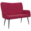 2 Seater Sofa Burgundy Red 115 X 61 X 87 Cm Velvet (V)