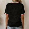 Women's Mexico Inspired V-Neck Short Sleeve Printed T-Shirt for Casual Everyday Wear