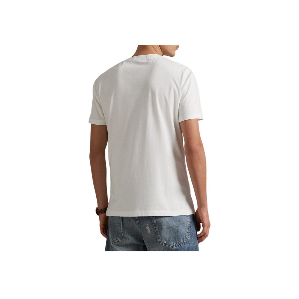 Polo Ralph Lauren SS25 Plain Knit Crew Neck Short Sleeve T-Shirt Men Tops White 710981136-001