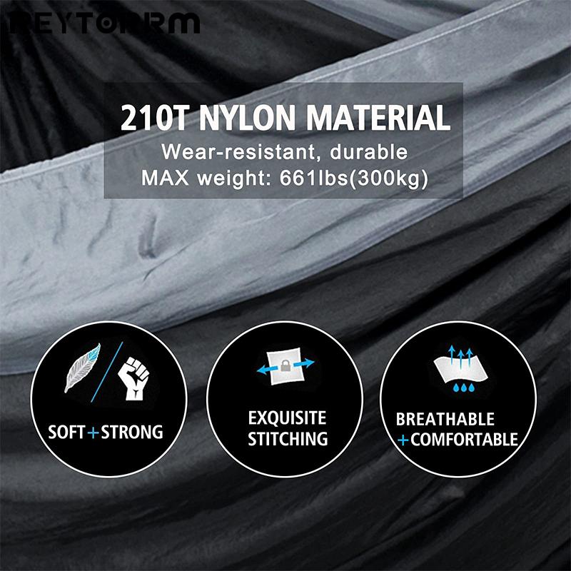 Outdoor Camping Survival Hammock 260*140cm Portable Durable Ultralight Nylon Parachute Hammock For 1-2 Person Hanging bed