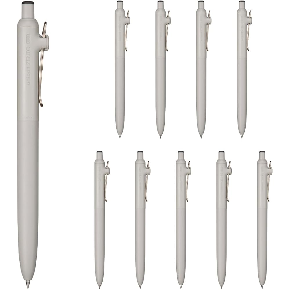 Mitsubishi Pencil Water-based Ballpoint Pen Uniball Zento Basic 0.38 Black Pack of 10 UBNZS38.24 10P