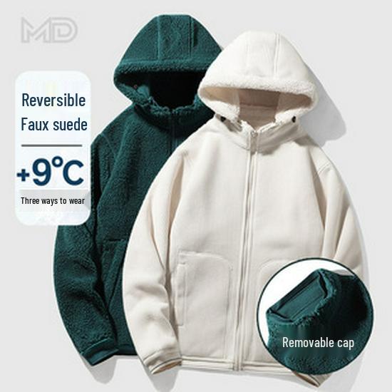 Men's Double-Sided Fleece Crew Neck Thick Thermal Sweatshirt 