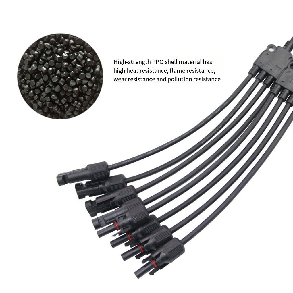 Y Type Solar PV Branch Parallel Cable Connector Adapters 1 To 4 Way Solar Panel Connector For Photovoltaic System
