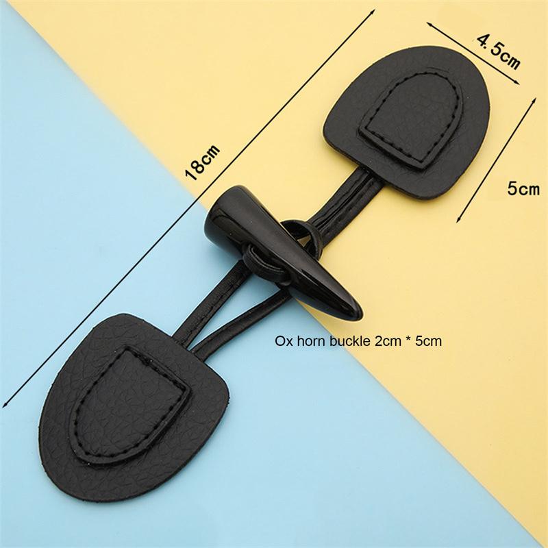 2 Buc. Lemn Piele Corn Nasture Toggle Craft Butoni Palton Accesorii Cusut DIY