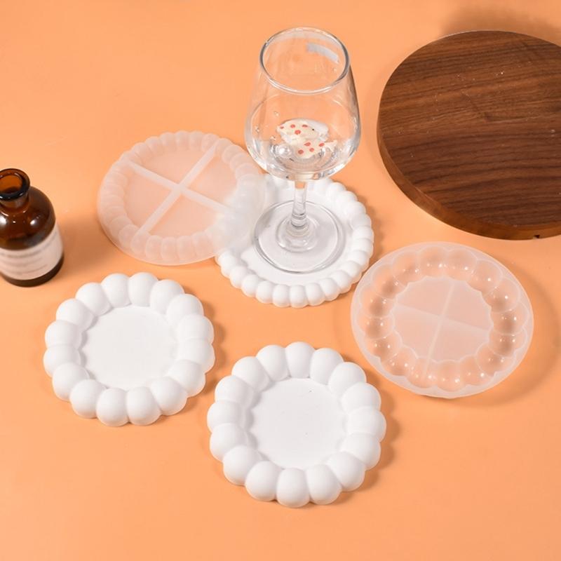 Coaster Molds for Resin Casting,Bubble Resin Coaster Molds Silicone Coaster Molds for Epoxy Resin DIY-Home Decorations