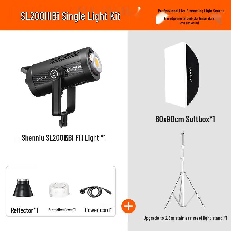 Godox SL200IIIBi Bi-Color LED Video Light Kit