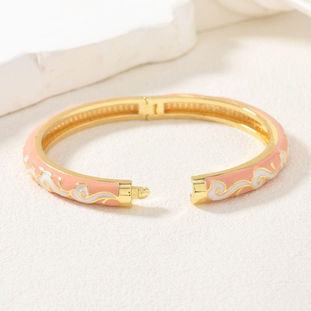 Traditional Vintage Cloisonne Bangle Double Bangle Women's Hand Bracelet  Girls