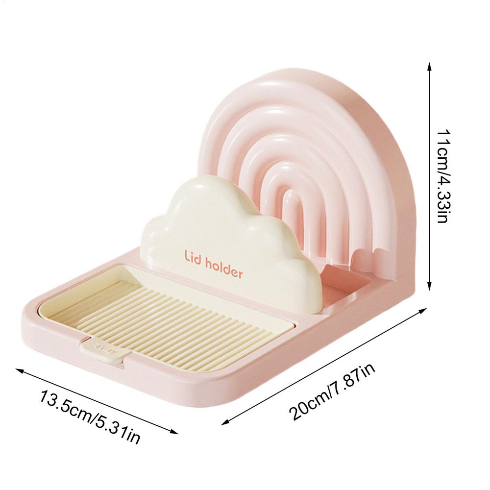 

Pot Cover Rack Suction Cup Pan Pot Cover Lid Rack Stand Organizer No Drill Pan Lid Organizer Stand For Kitchen Counter Stove Top